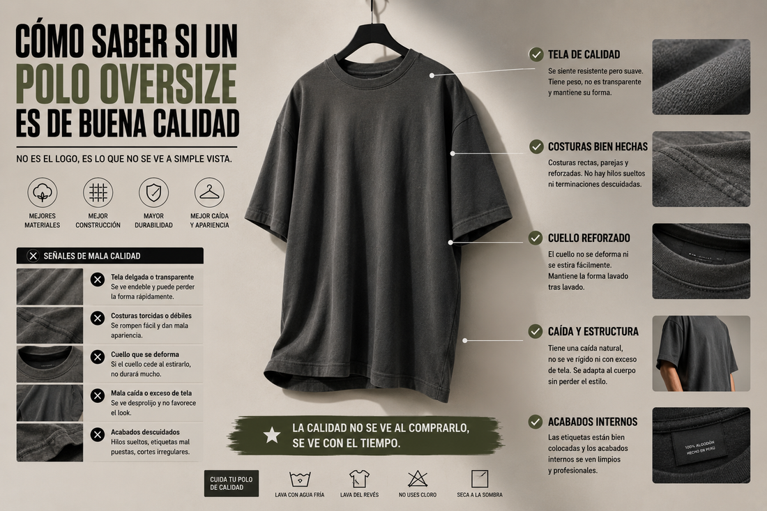 Cómo saber si un polo oversize es de buena calidad