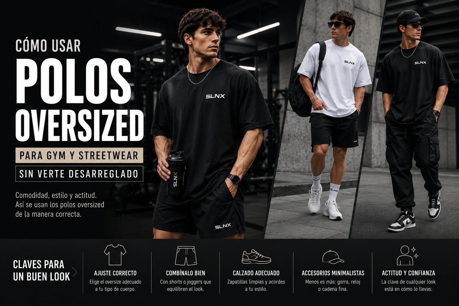 Cómo usar polos oversize para gym y streetwear sin verte desarreglado