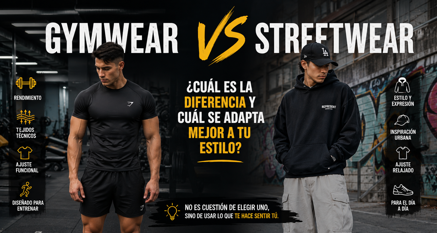 Gymwear vs Streetwear: cuál es la diferencia y cuál se adapta mejor a tu estilo