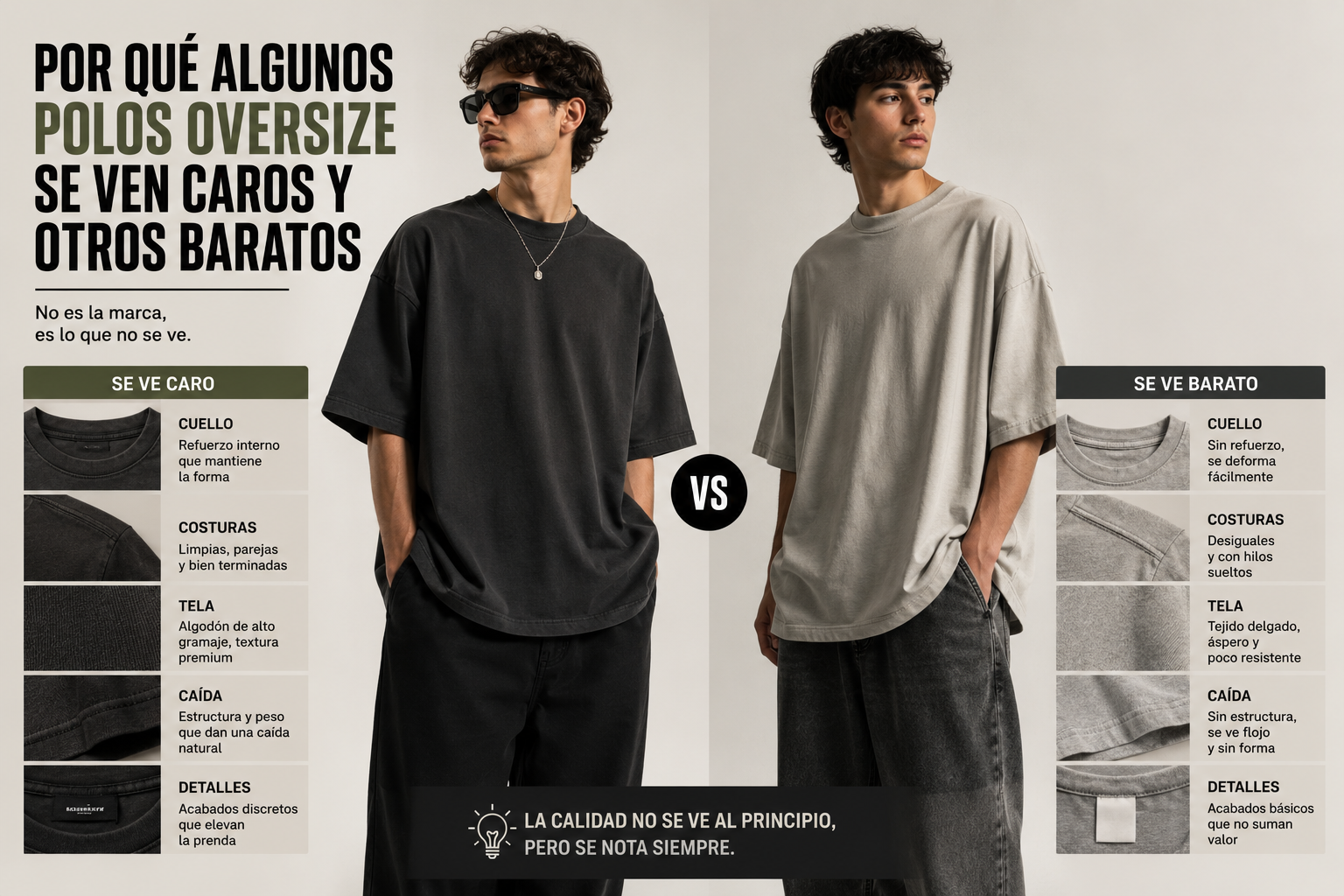 Por qué algunos polos oversize pierden forma después de lavar