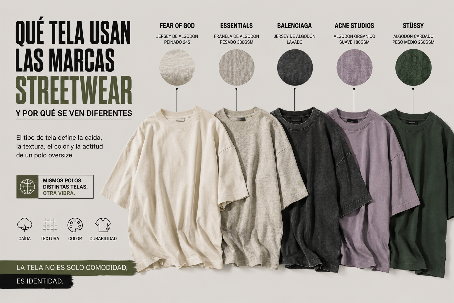 Qué tela usan las marcas streetwear y por qué se ven diferentes