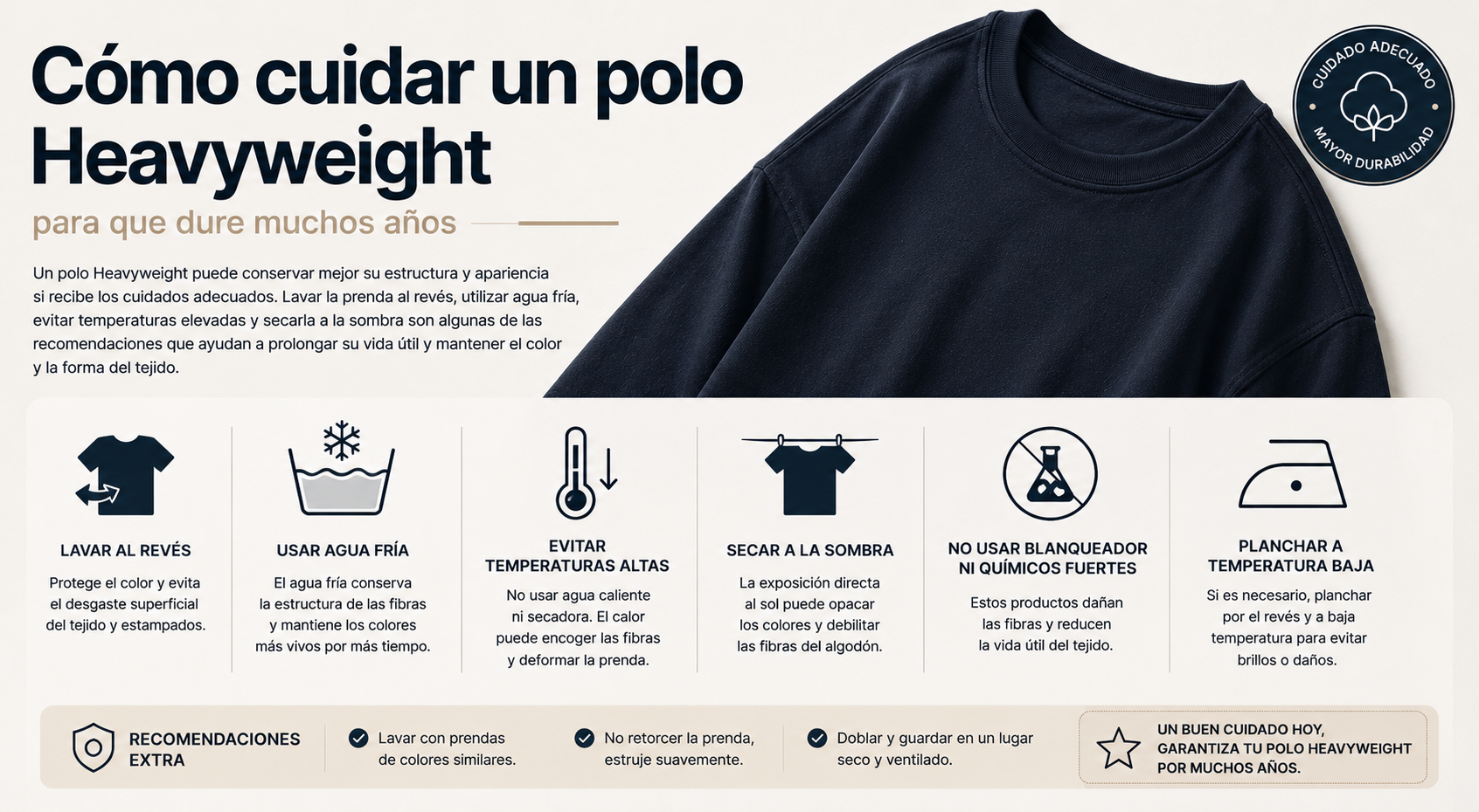 Cómo cuidar un polo Heavyweight para que dure muchos años