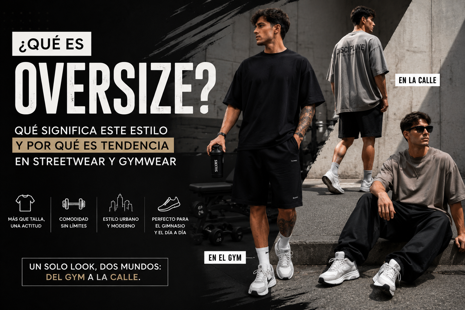 ¿Qué es Oversize? Qué significa este estilo y por qué es tendencia en streetwear y gymwear