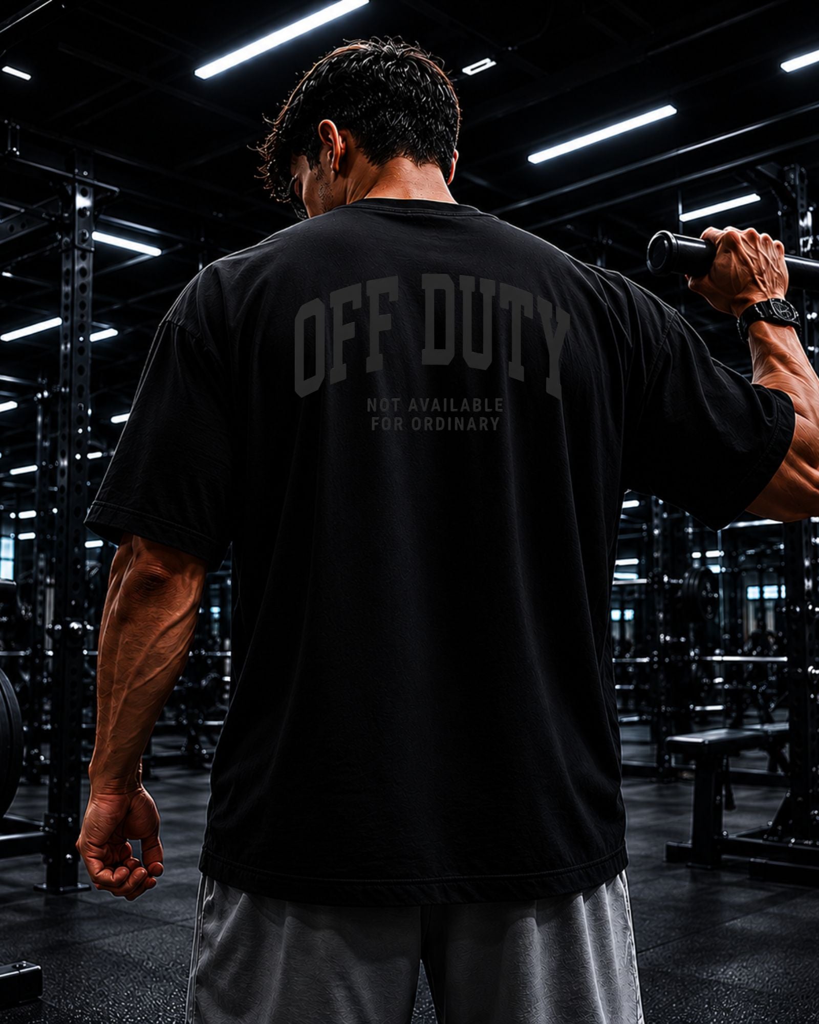 Oversized gymwear OFF DUTY diseñado en Perú