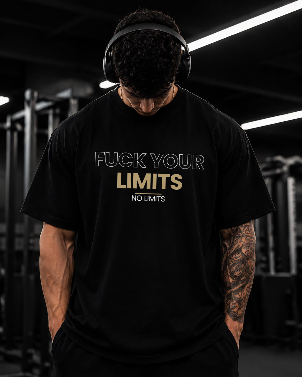 POLO OVERSIZE GYM COLOR NEGRO