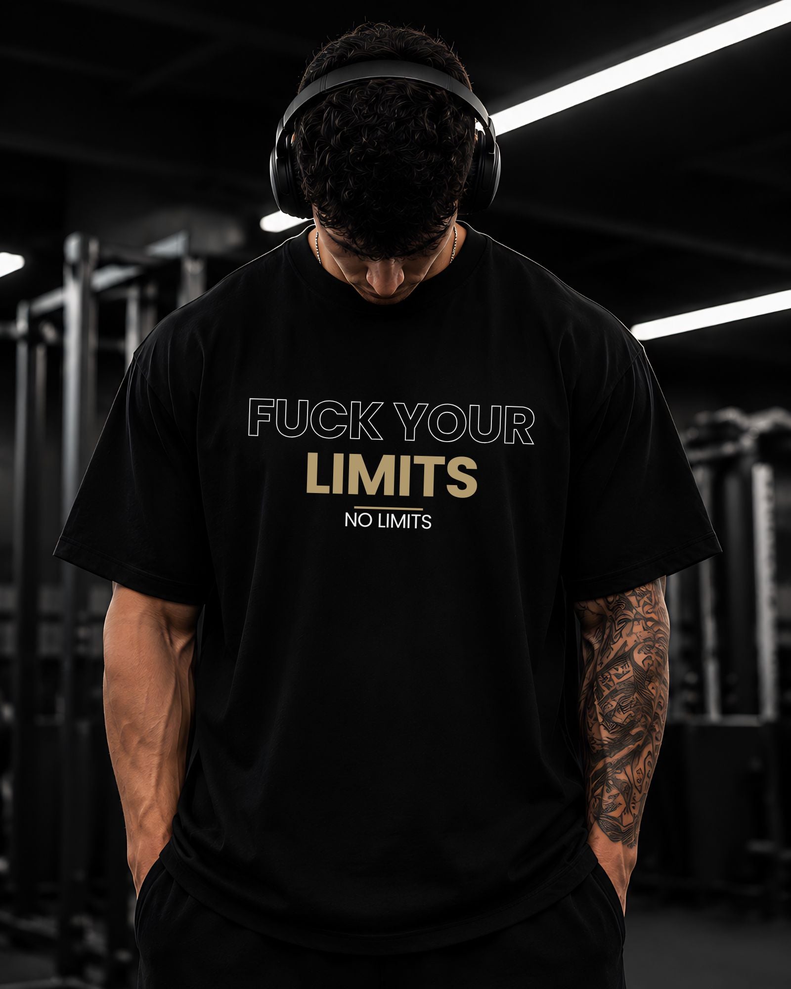 POLO OVERSIZE GYM COLOR NEGRO