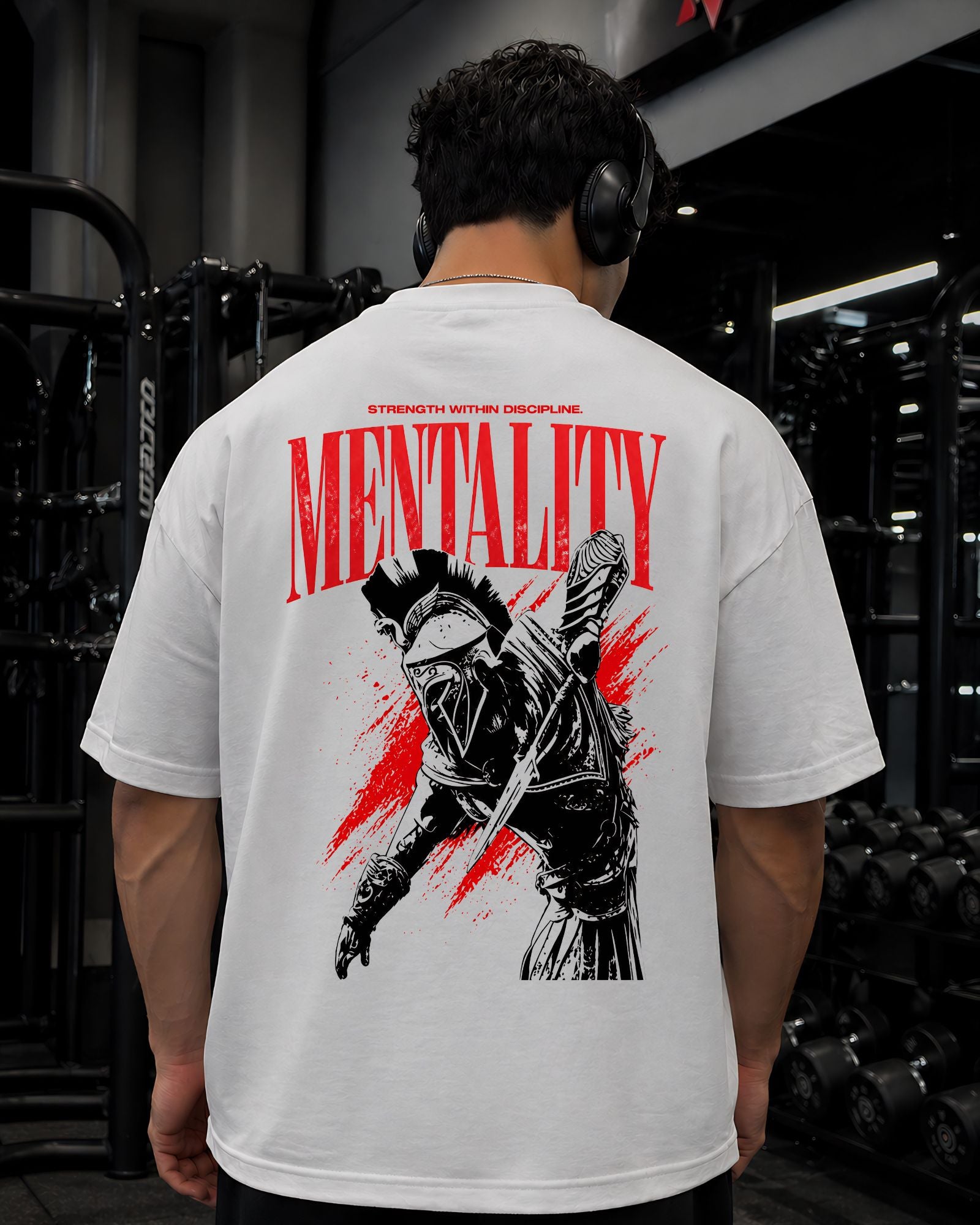 Polo Oversize Gym Estampado – “MENTALITY”