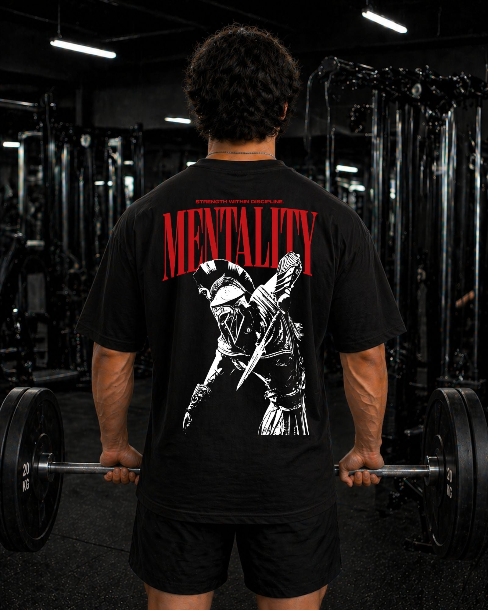 Polo Oversize Gym Estampado – “MENTALITY”