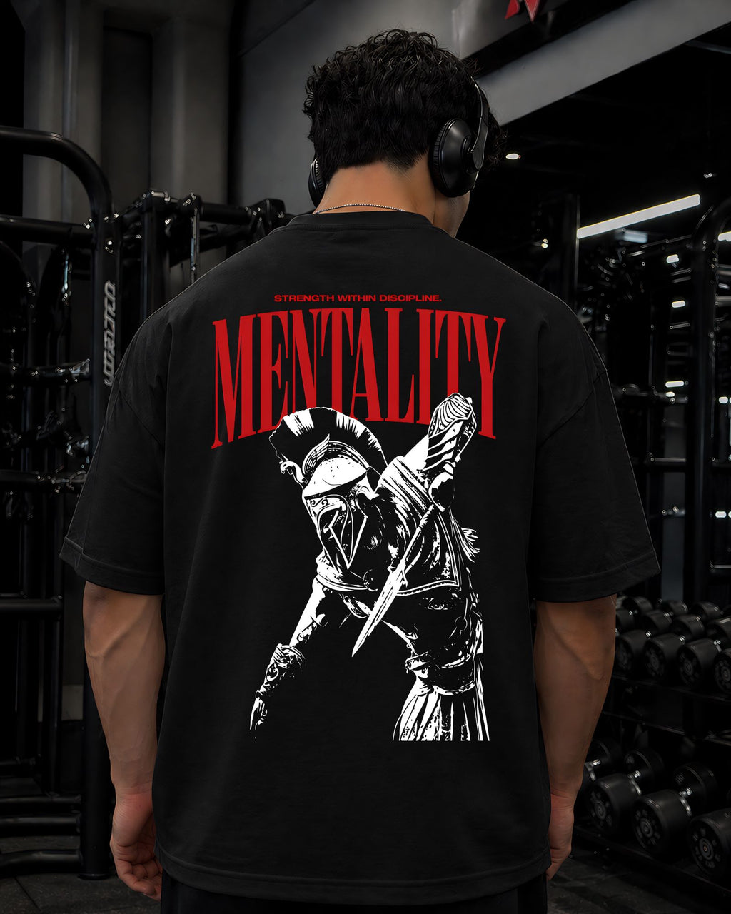 Polo Oversize Gym Estampado – “MENTALITY”