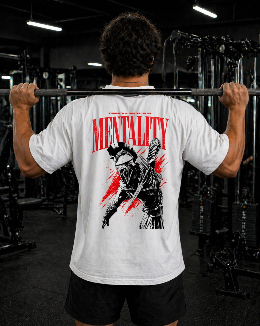 Polo Oversize Gym Estampado – “MENTALITY”