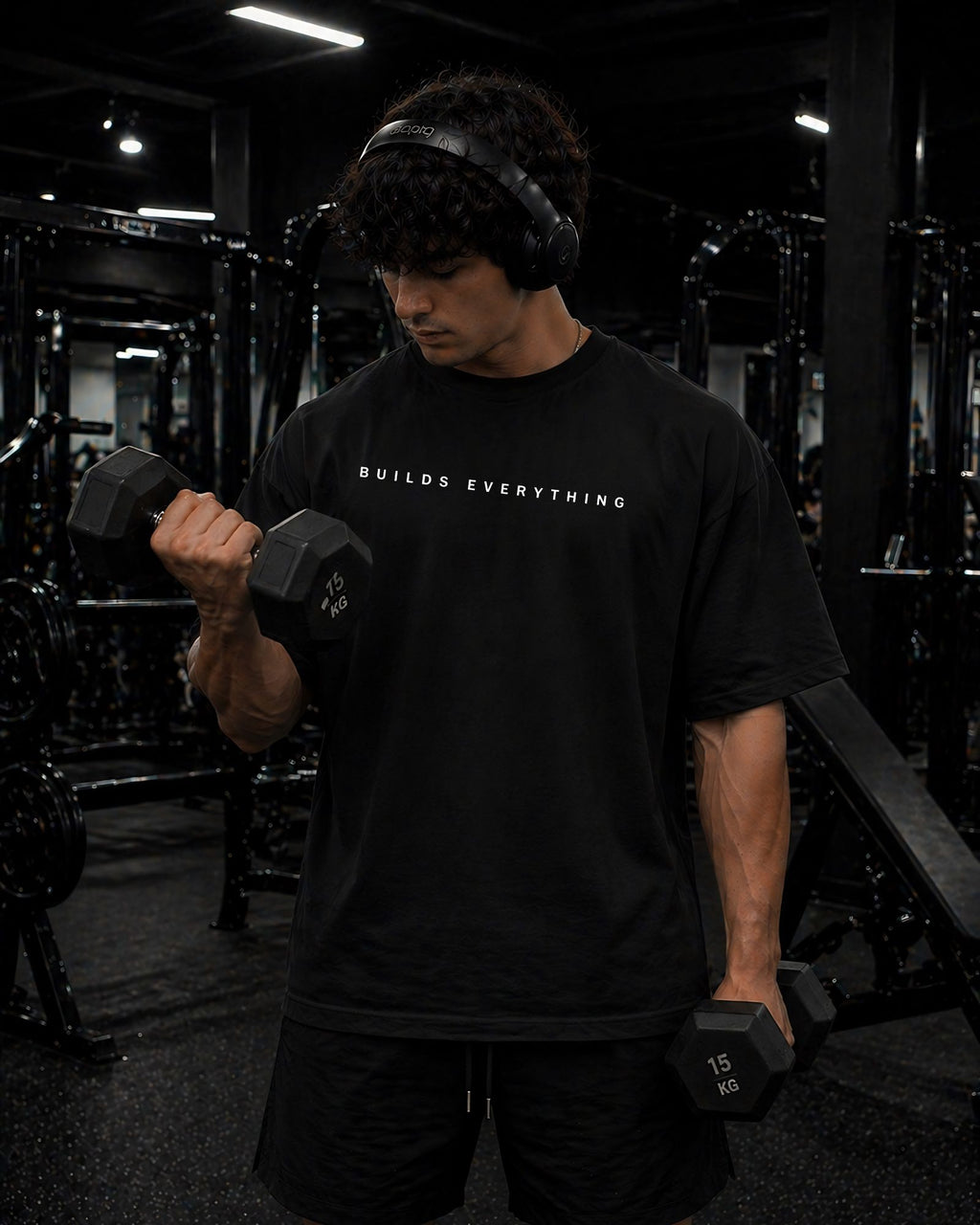 Polo Oversize Gym con frase “SILENCE”