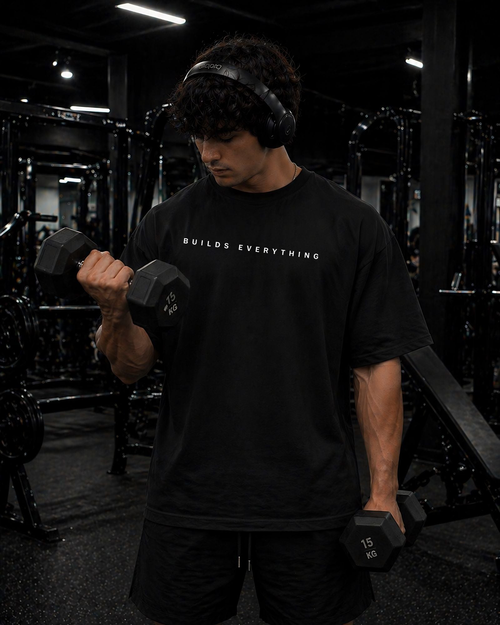 Polo Oversize Gym con frase “SILENCE”
