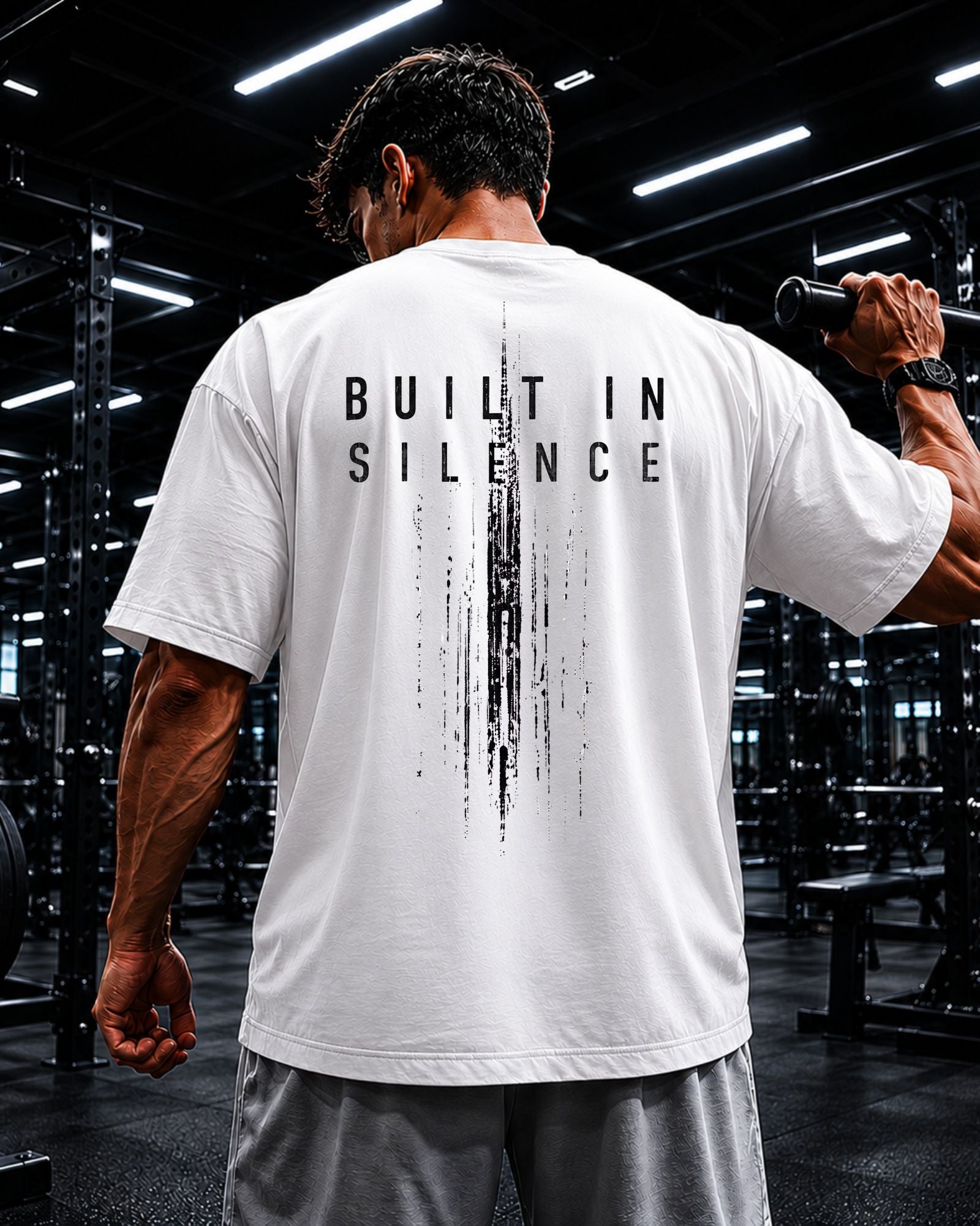 BUILT IN SILENCE Oversized Gymwear Tee