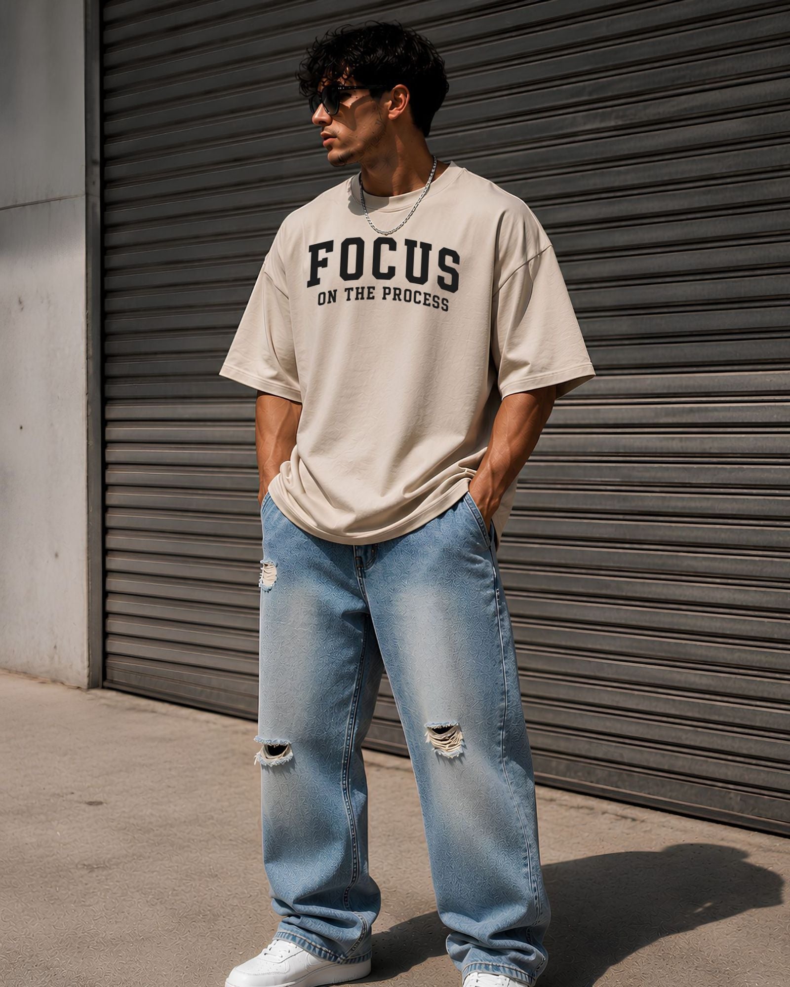 FOCUS ON THE PROCESS Heavyweight Oversized Tee