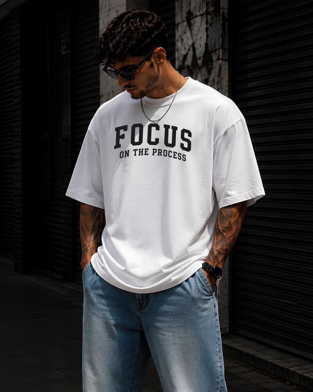FOCUS ON THE PROCESS Heavyweight Oversized Tee