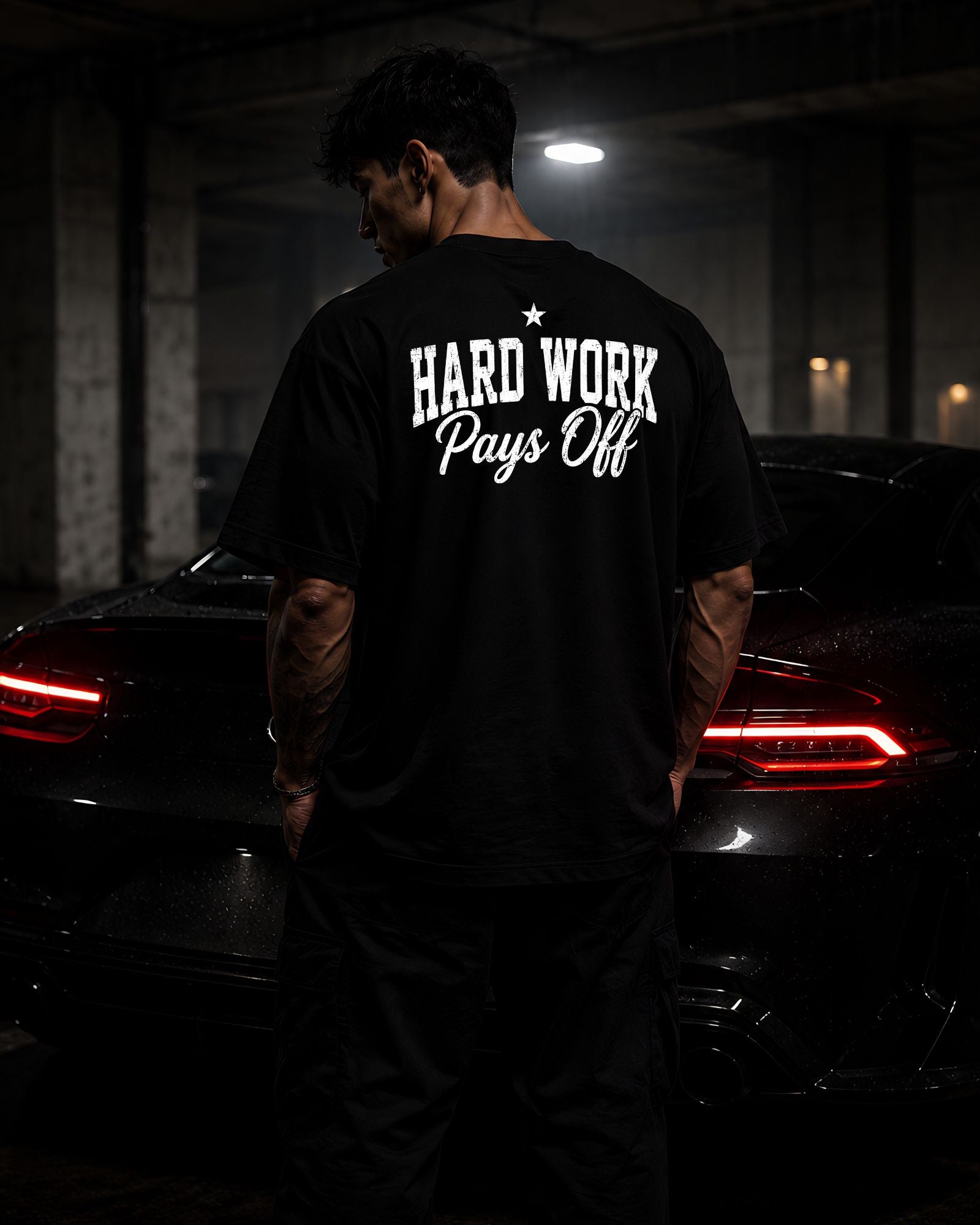 HARD WORK PAYS OFF Heavyweight Oversized Tee