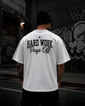 Polo oversized heavyweight HARD WORK PAYS OFF para gym y streetwear confeccionado en algodón premium 20/1