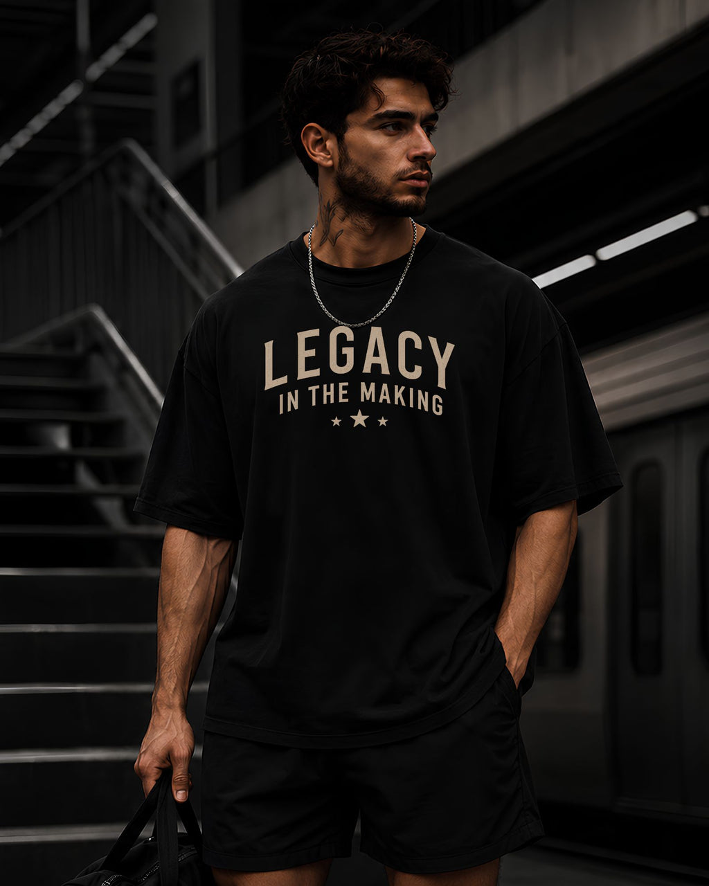 Polo oversized heavyweight LEGACY IN THE MAKING para gym y streetwear confeccionado en algodón premium 20/1