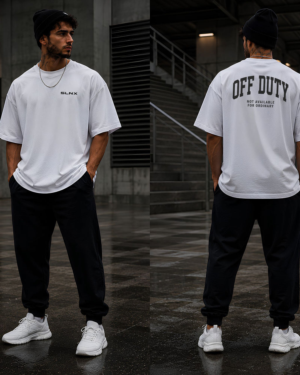 Polo oversized conjunto blanco OFF DUTY athletic streetwear
