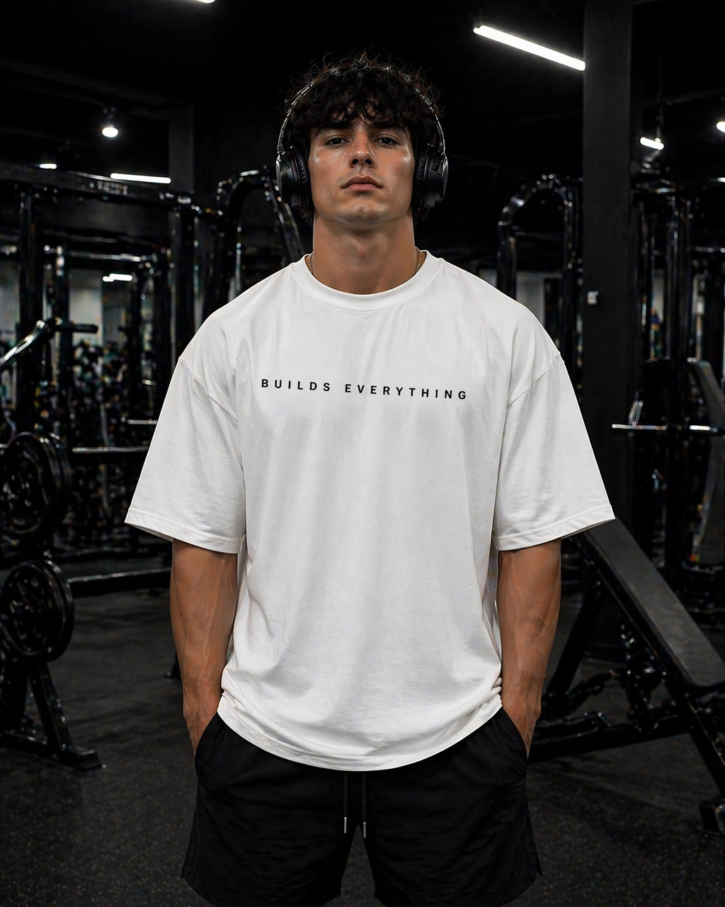 Polo Oversize Gym con frase “SILENCE”