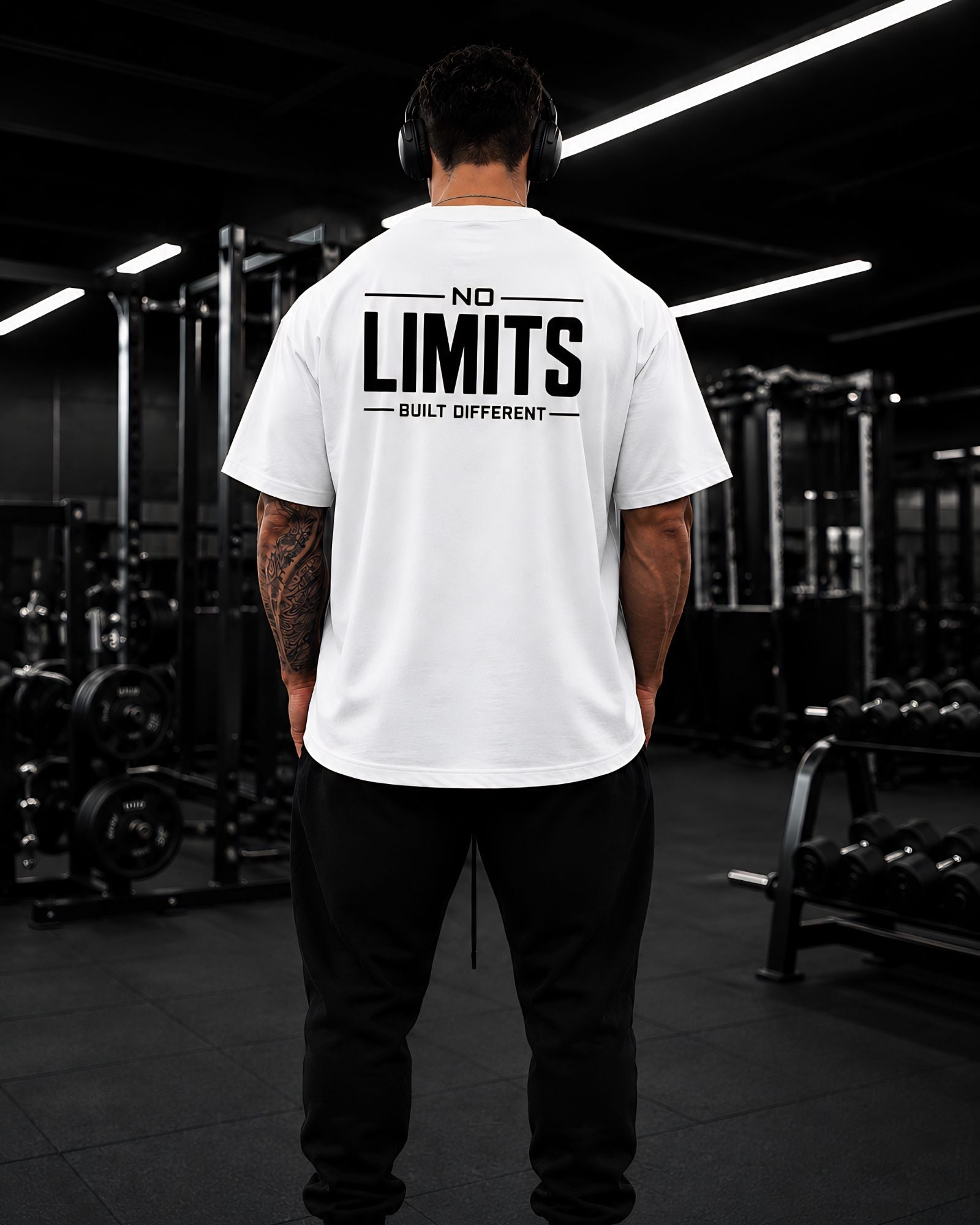 Polo Oversize Gym Premium “NO LIMITS - BUILD DIFFERENT"