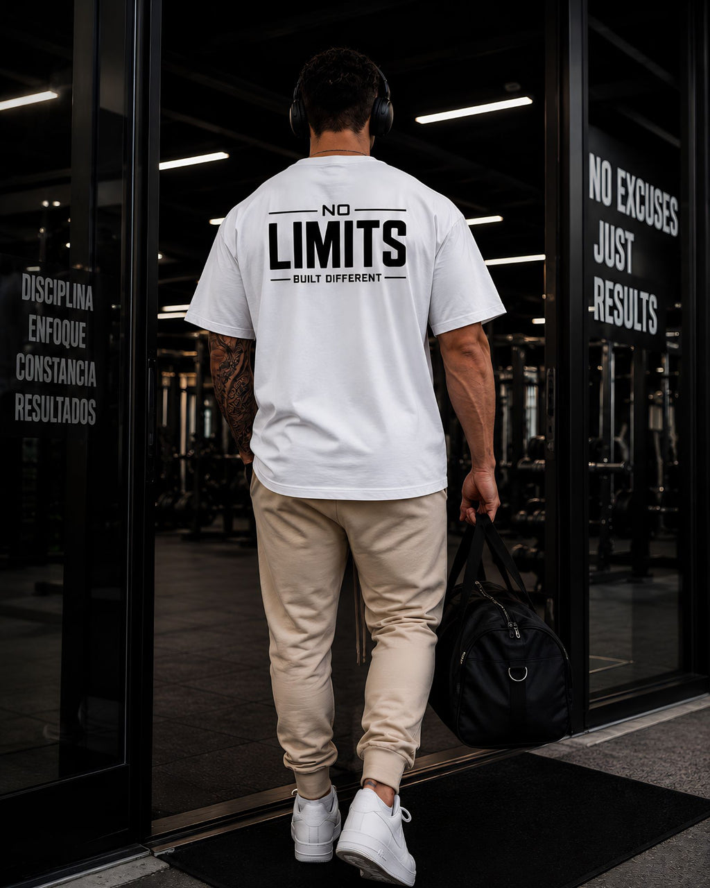 Polo Oversize Gym Premium “NO LIMITS - BUILD DIFFERENT"