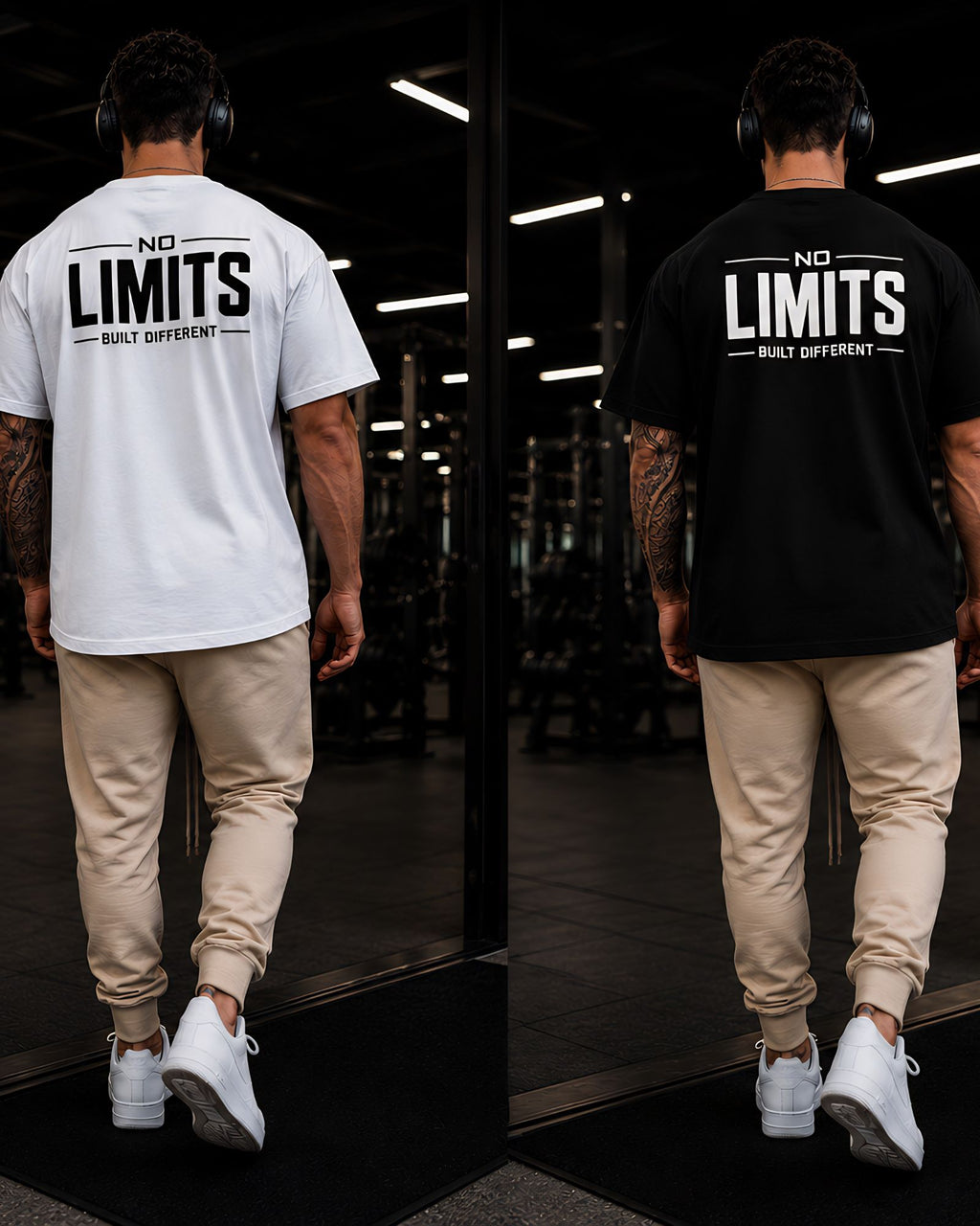 Polo Oversize Gym Premium “NO LIMITS - BUILD DIFFERENT"