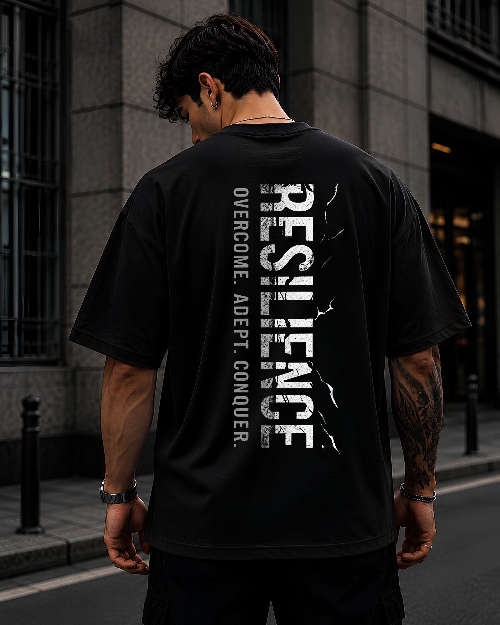 Polo oversized heavyweight RESILIENCE estilo athletic streetwear